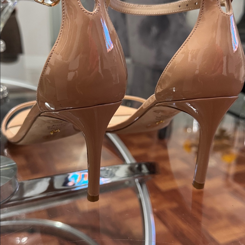 Stuart Weitzman Sandals Heels “Nudistcurve” Nude 9.5 - Picture 3 of 4